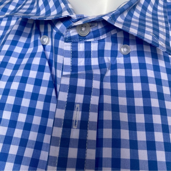 EUC Club Room Men’s gingham/ plaid button down shirt - Picture 4 of 16